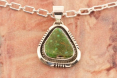 Native American Jewelry Sonoran Turquoise Shadow Box Pendant